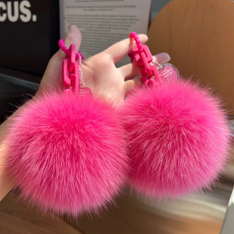 Women'S Real Y2K Fashion - Cute Fluffy Real Fox Fur Ball