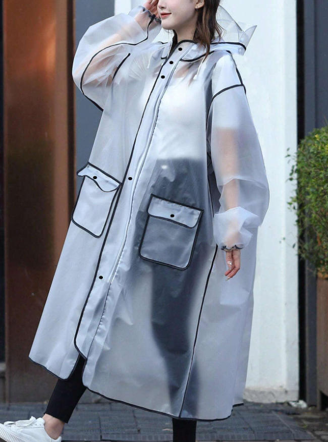 Women'S Fashion Rain Jacket - Fashion Multifunctional Raincoat Long Full-Body Rainproof