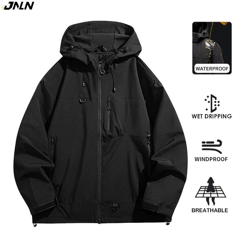 Women'S Fashion Rain Jacket - JNLN Unisex Waterproof Windbreaker Outdoor Sport