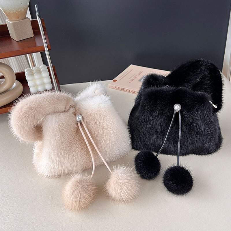 Y2K Real Mink Fur Handbag Wome - огляд і ціна Women'S Real Y2K Fashion