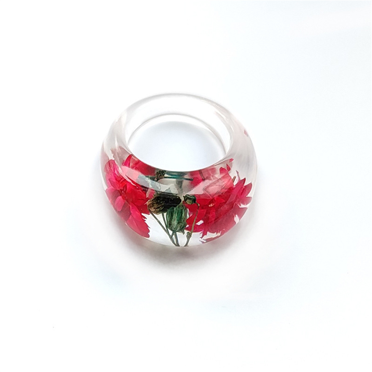 Transparent Resin Ring with Re - огляд і ціна Women'S Real Y2K Fashion