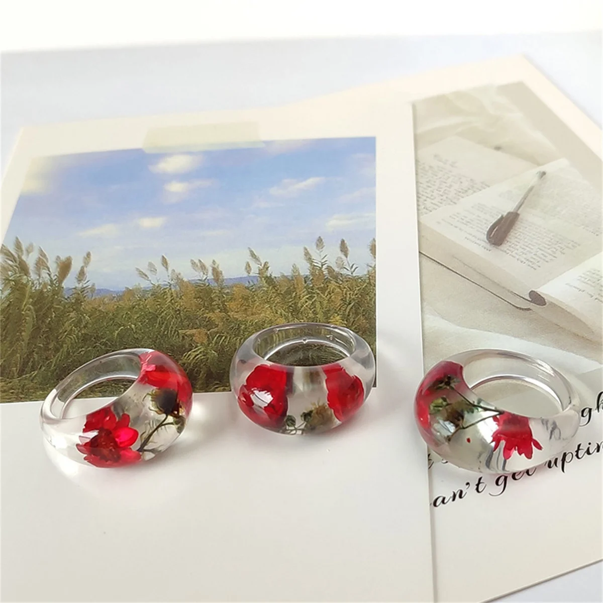 Transparent Resin Cute Ring Re - огляд і ціна Women'S Real Y2K Fashion
