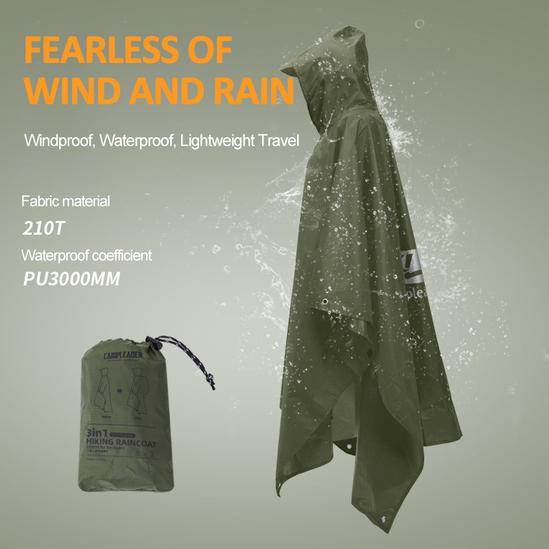3 In 1 Outdoor Raincoat Hooded - огляд і ціна Women'S Fashion Rain Jacket