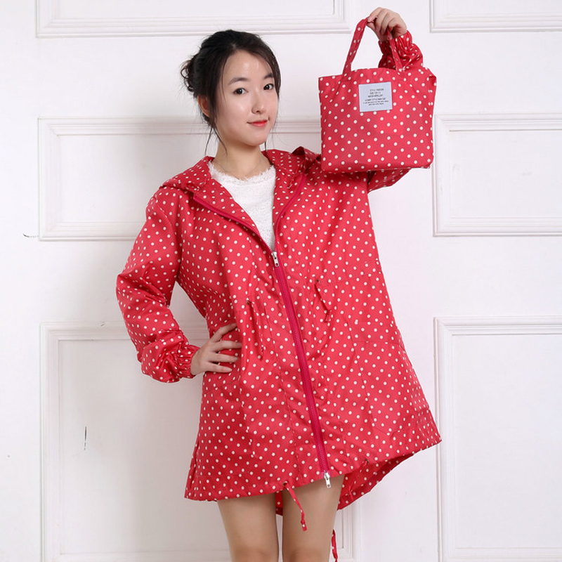 Fashion Dot Print Women Rainco - огляд і ціна Women'S Fashion Rain Jacket