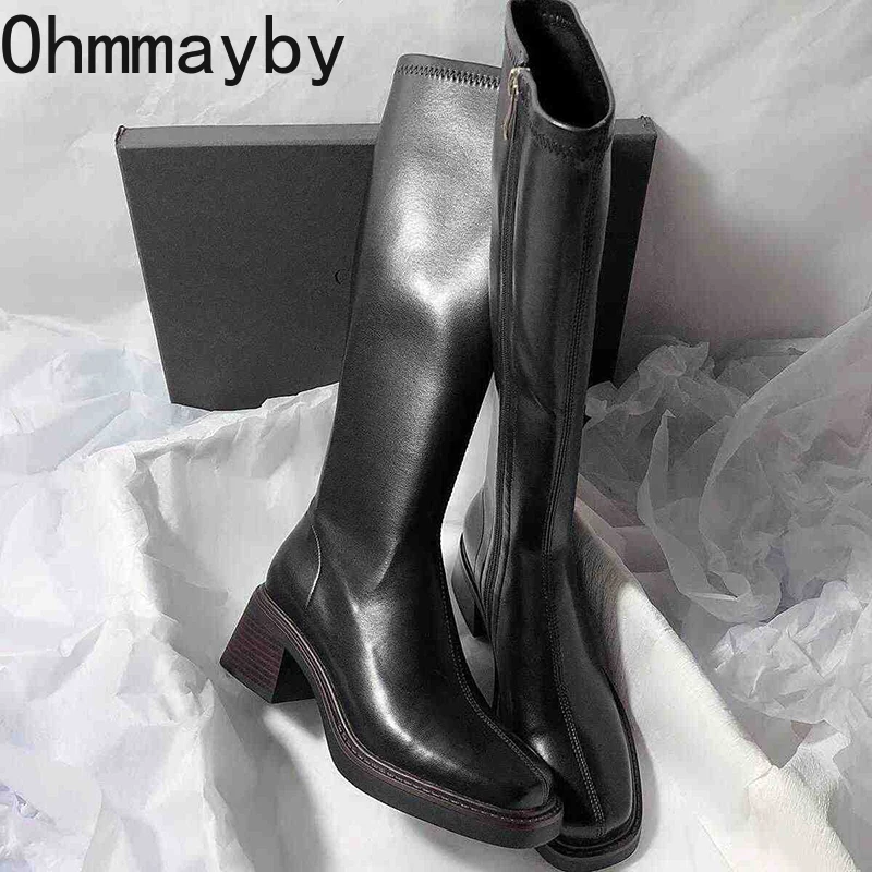 Vintage Thick Heel Women Knee  - огляд і ціна Women'S Fashion Knee High Boots