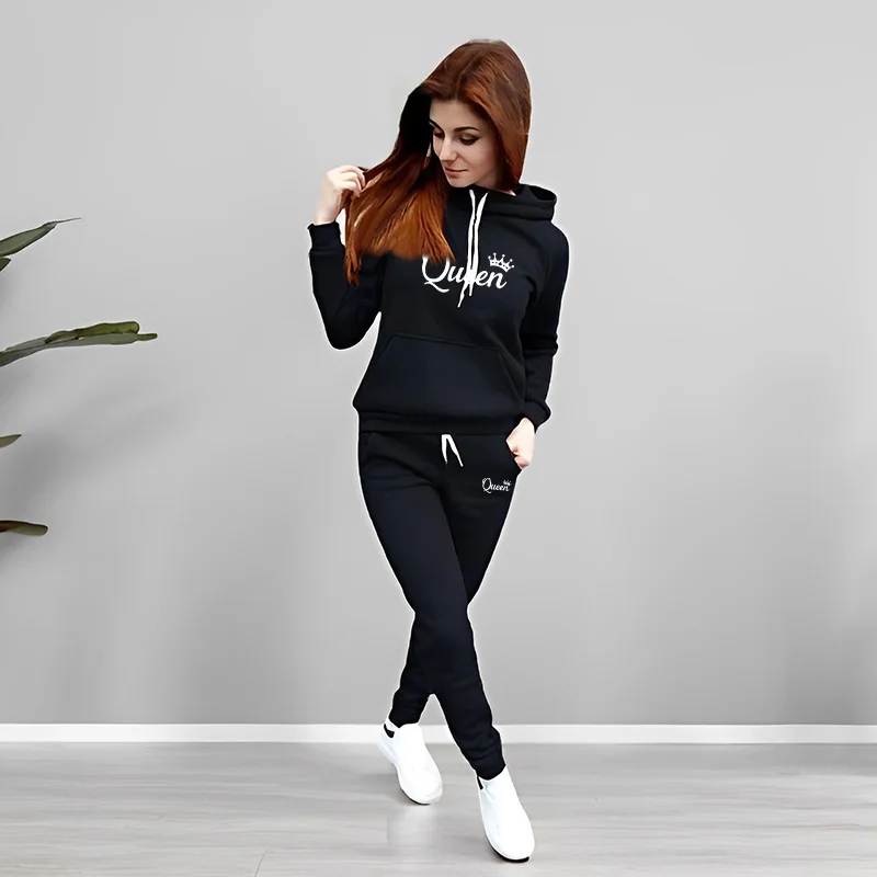 Womens Tracksuit Queen Letter  - огляд і ціна Women'S Fashion Sweatshirts