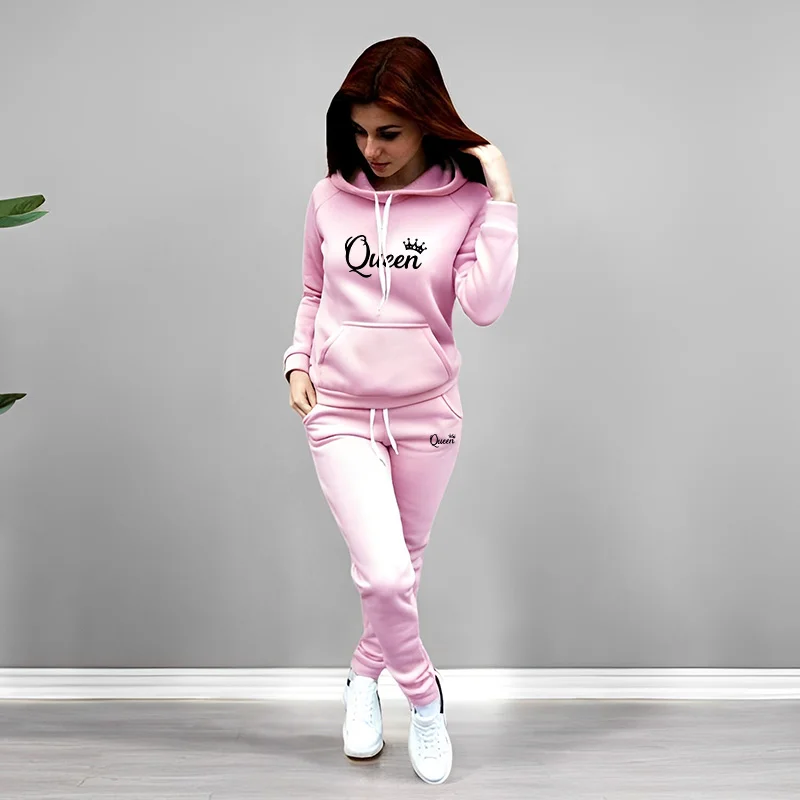 Womens Tracksuit Queen Letter  - огляд і ціна Women'S Fashion Sweatshirts