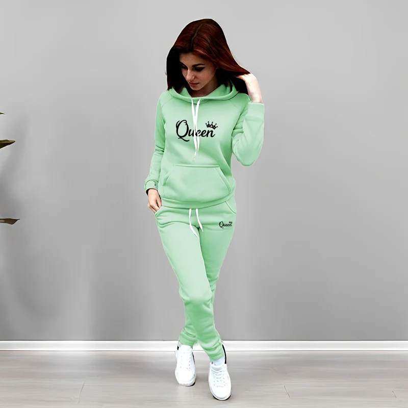 Womens Tracksuit Queen Letter  - огляд і ціна Women'S Fashion Sweatshirts