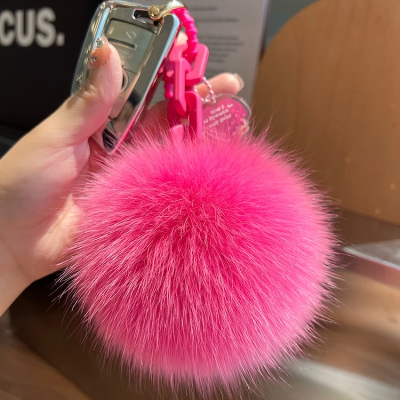 Cute Fluffy Real Fox Fur Ball  - огляд і ціна Women'S Real Y2K Fashion
