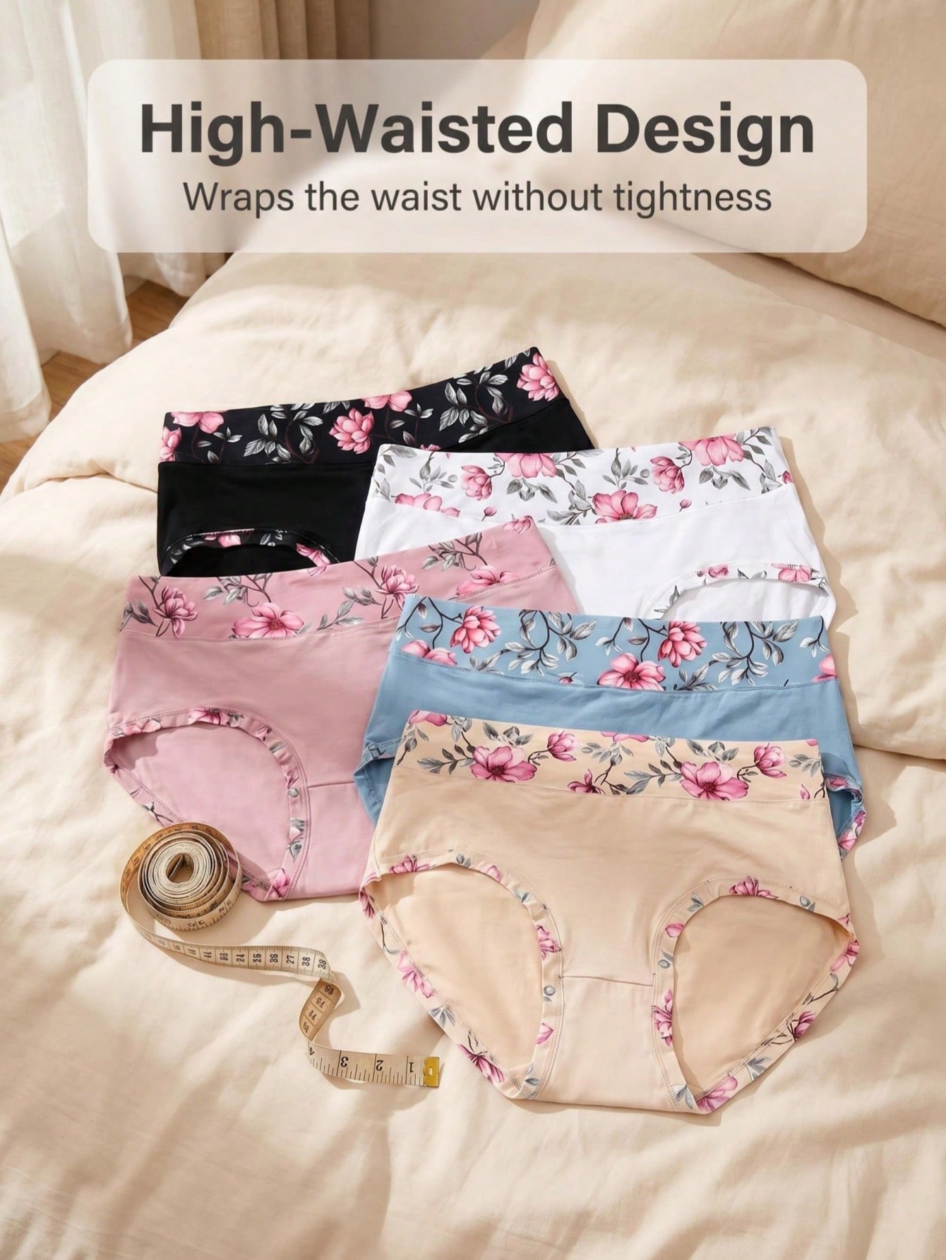5PCS Plus Size Women's Flower  - огляд і ціна Trend Women Fashion