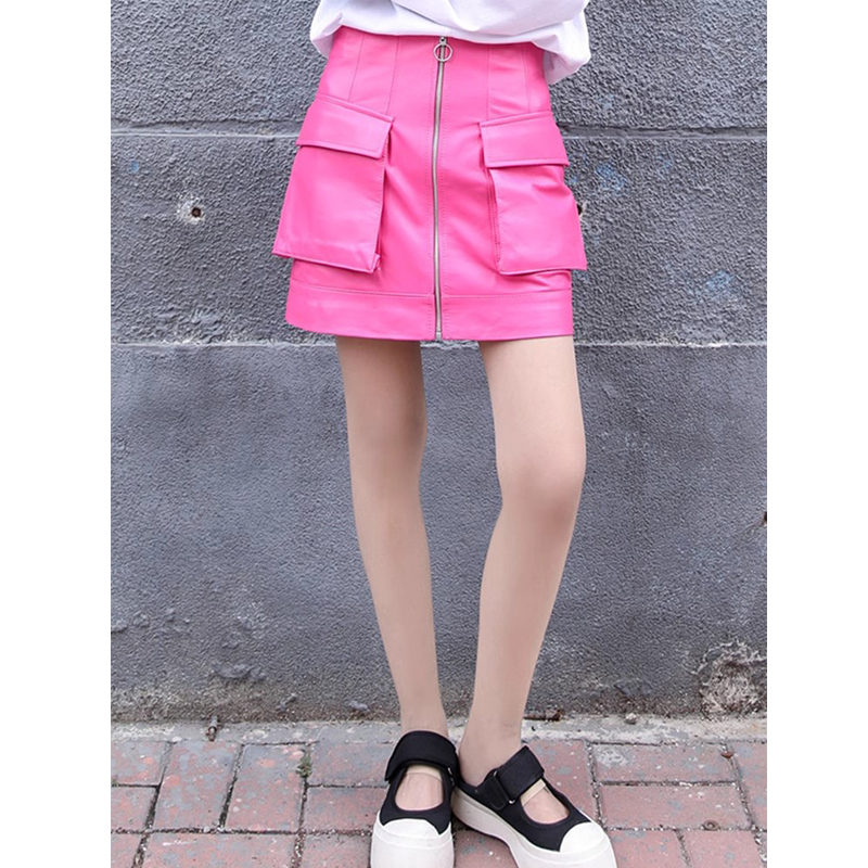 M-3XL Fashion Pink Real Leathe - огляд і ціна Women'S Real Y2K Fashion