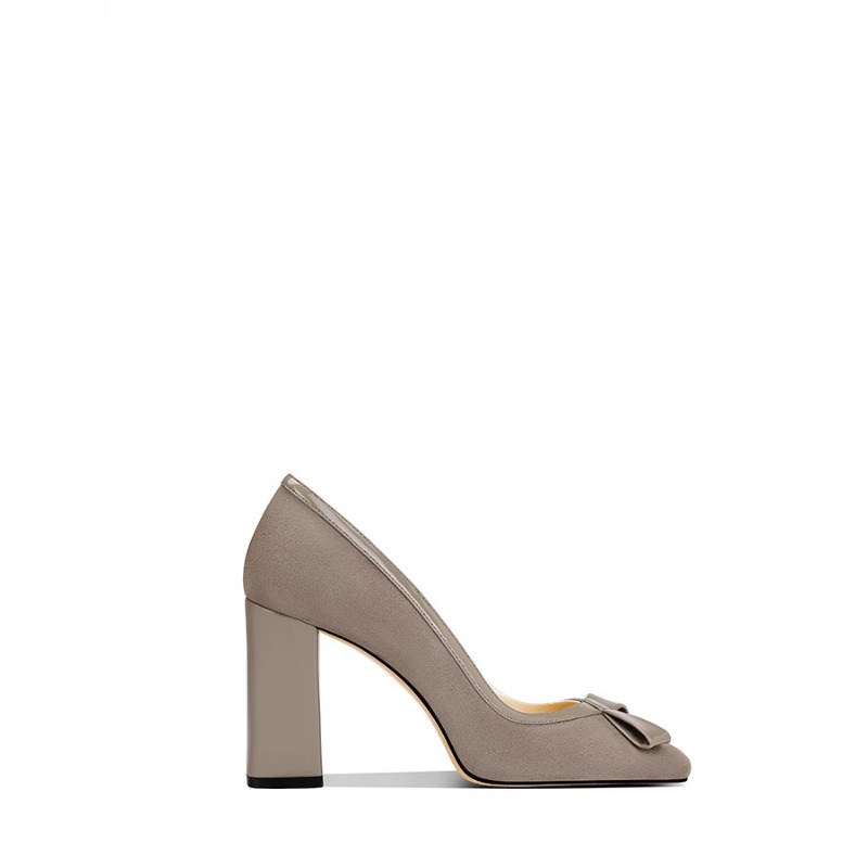 Elegant Khaki Suede Block Heel - огляд і ціна Women'S Fashion Petite