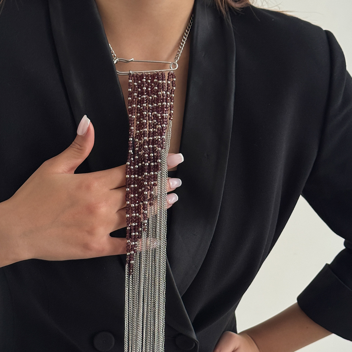 Silver Color Tassel Chain Broo - огляд і ціна Women Fashion Hub