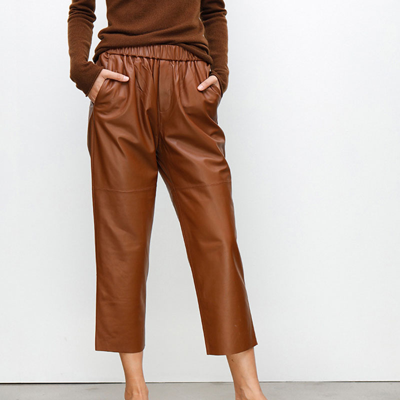Genuine Leather Harem Pants Wo - огляд і ціна Women'S Real Y2K Fashion