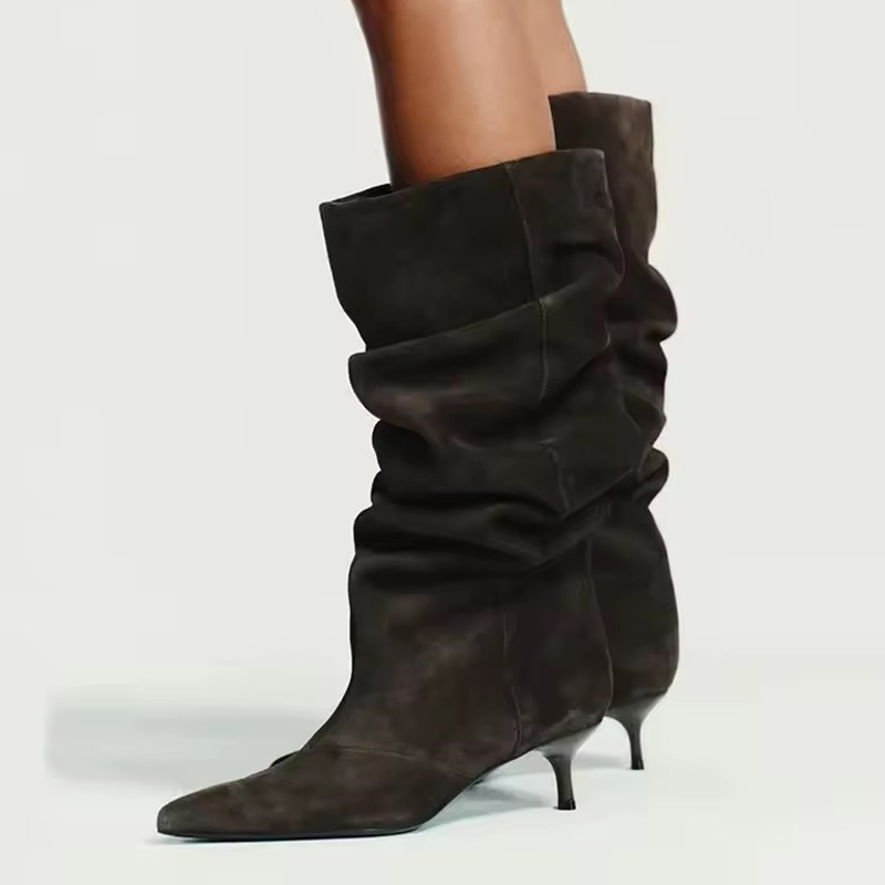 Liyke Runway Fashion Pleated S - огляд і ціна Women'S Fashion Knee High Boots