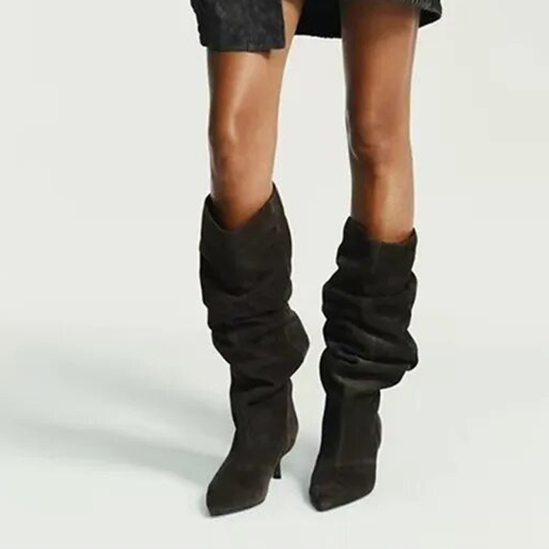 Liyke Runway Fashion Pleated S - огляд і ціна Women'S Fashion Knee High Boots