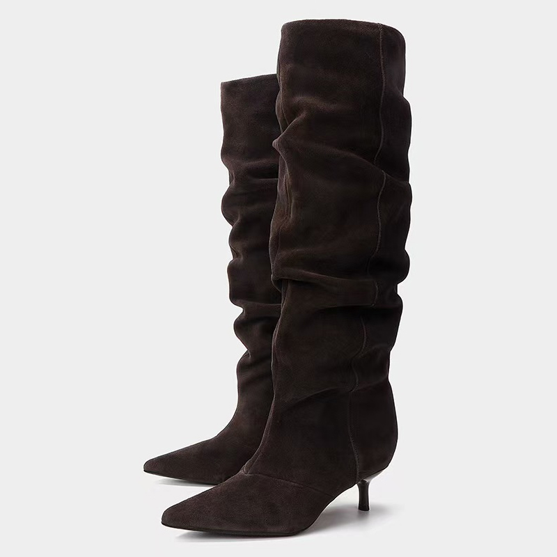 Liyke Runway Fashion Pleated S - огляд і ціна Women'S Fashion Knee High Boots